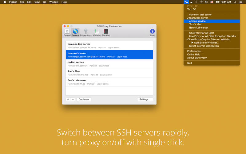 ssh socks proxy mac