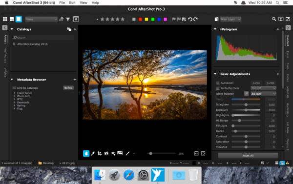 corel aftershot compatibilit with mojave