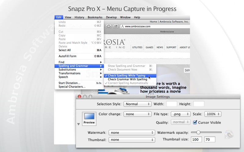 deleting snapz pro x