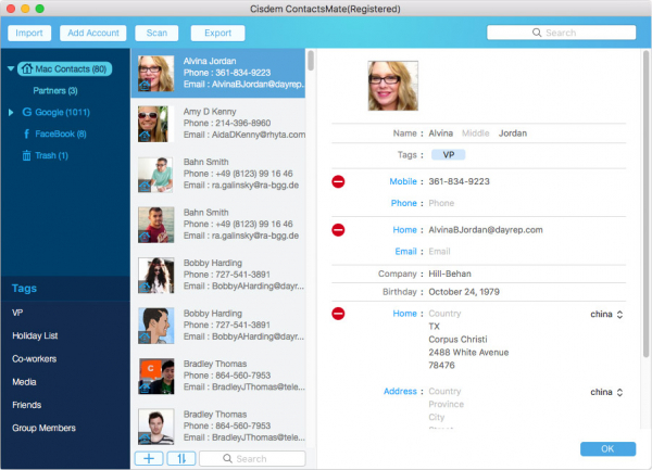 Contacts journal crm app