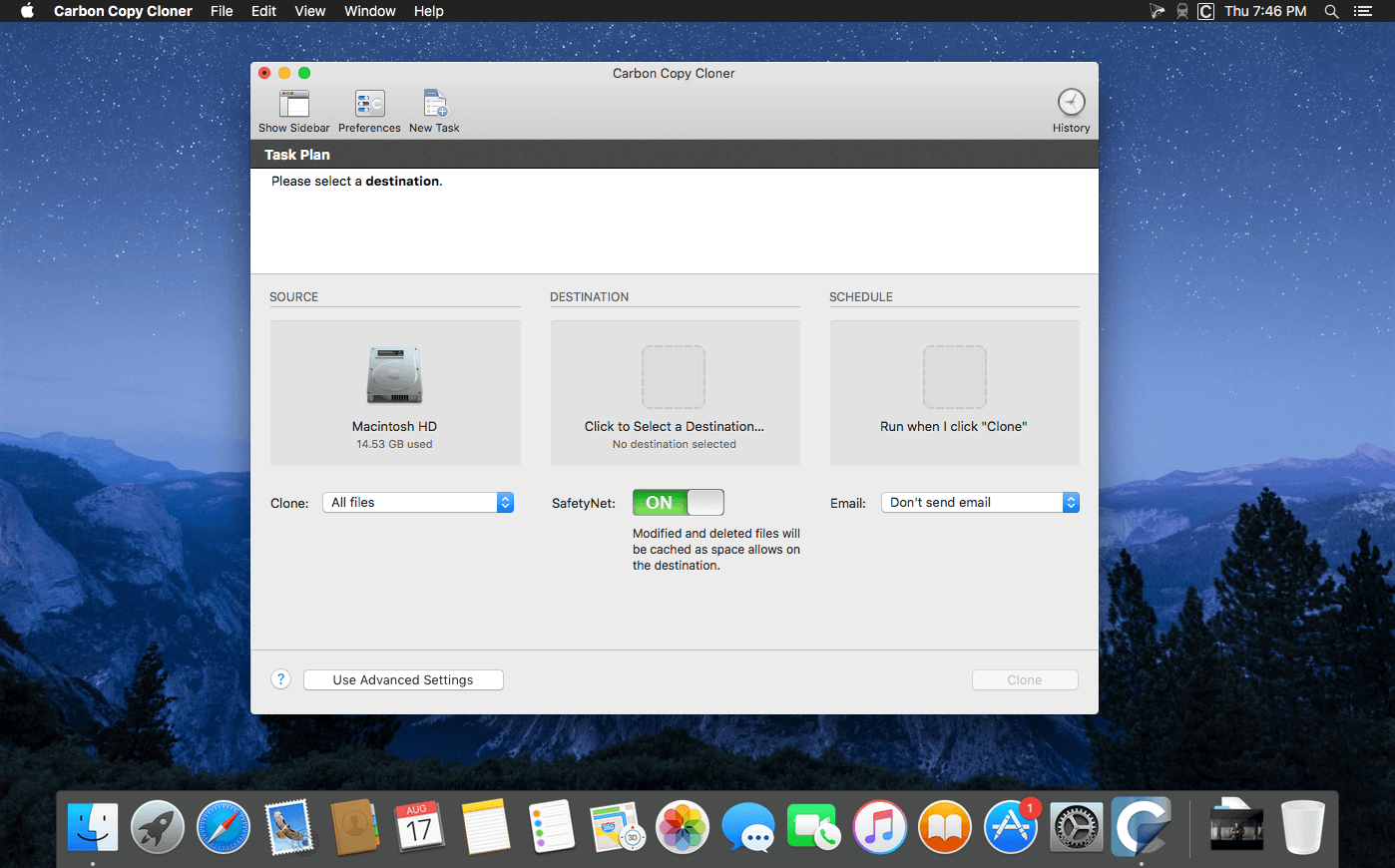 carbon copy cloner not working with new macbook pro