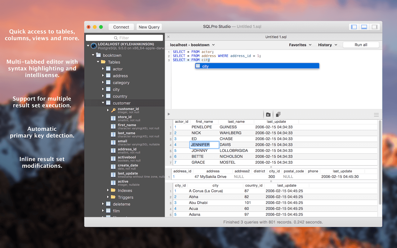 is there a way to use sql on mac