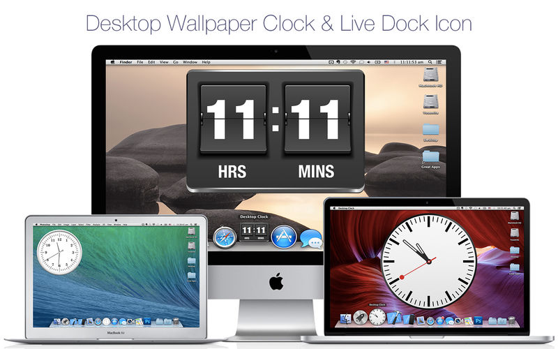 extra large digital 1980s clock desktop widget free download