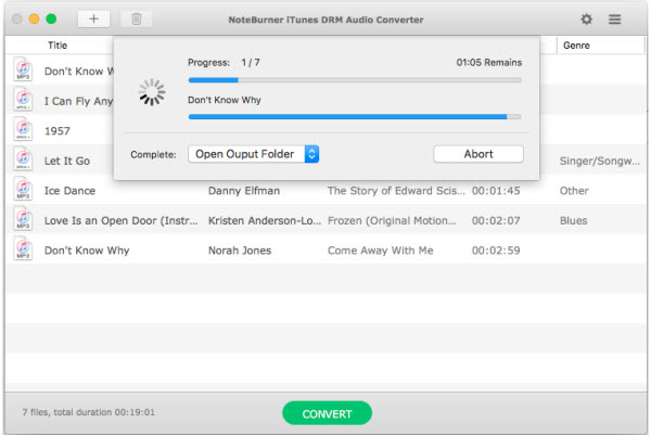 noteburner itunes drm audio converter mac