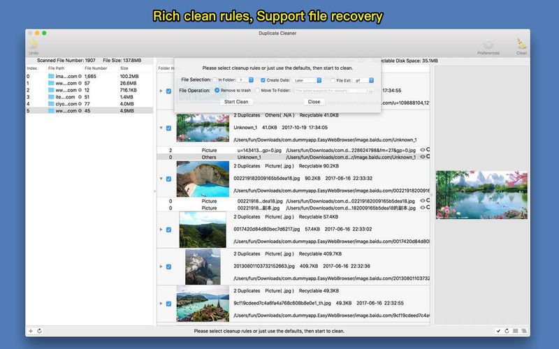 mac free duplicate file cleaner