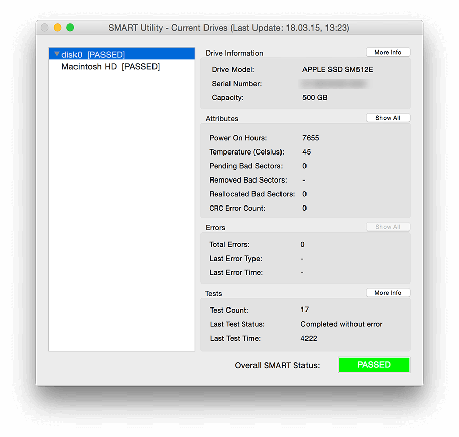 error smart serial key