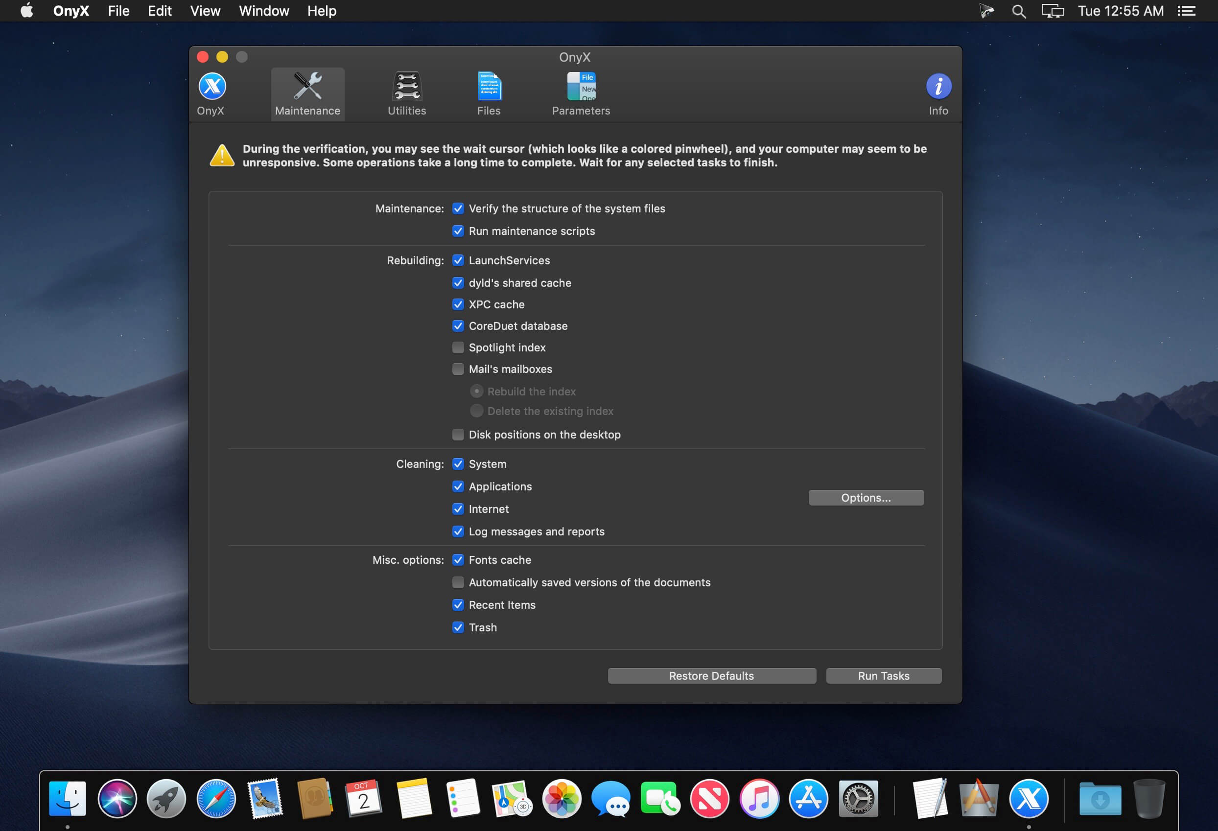 onyx and maintenance for the mac