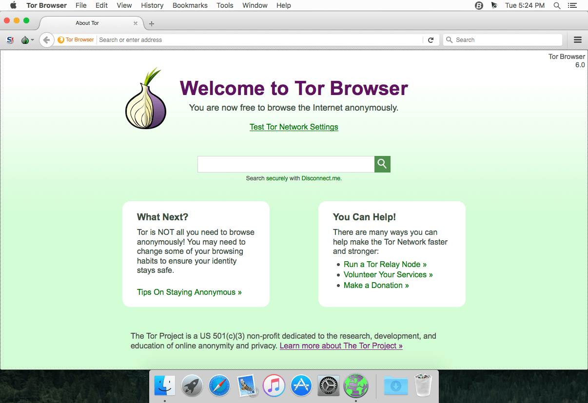 tor broswer screen shot