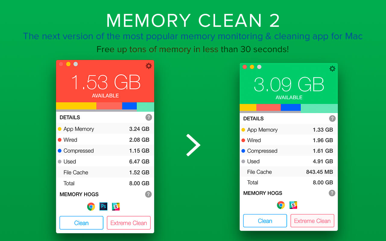 memory clean 2 vs 3