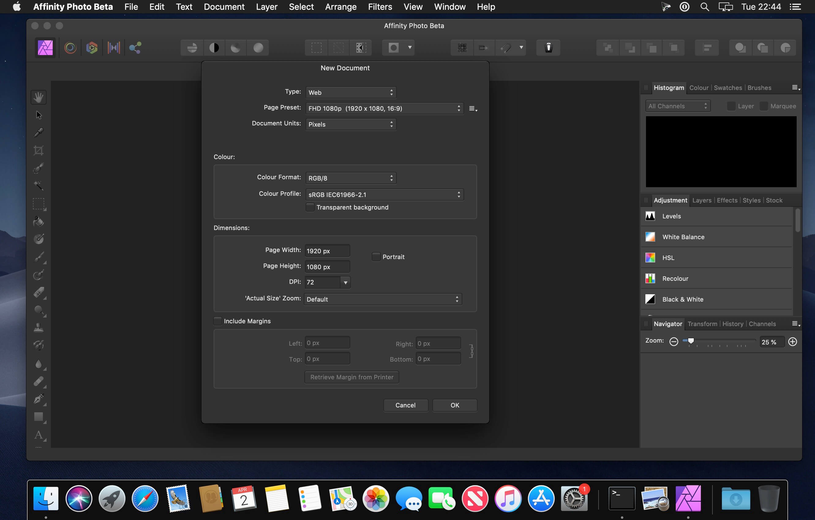 affinity photo effects panel not seen