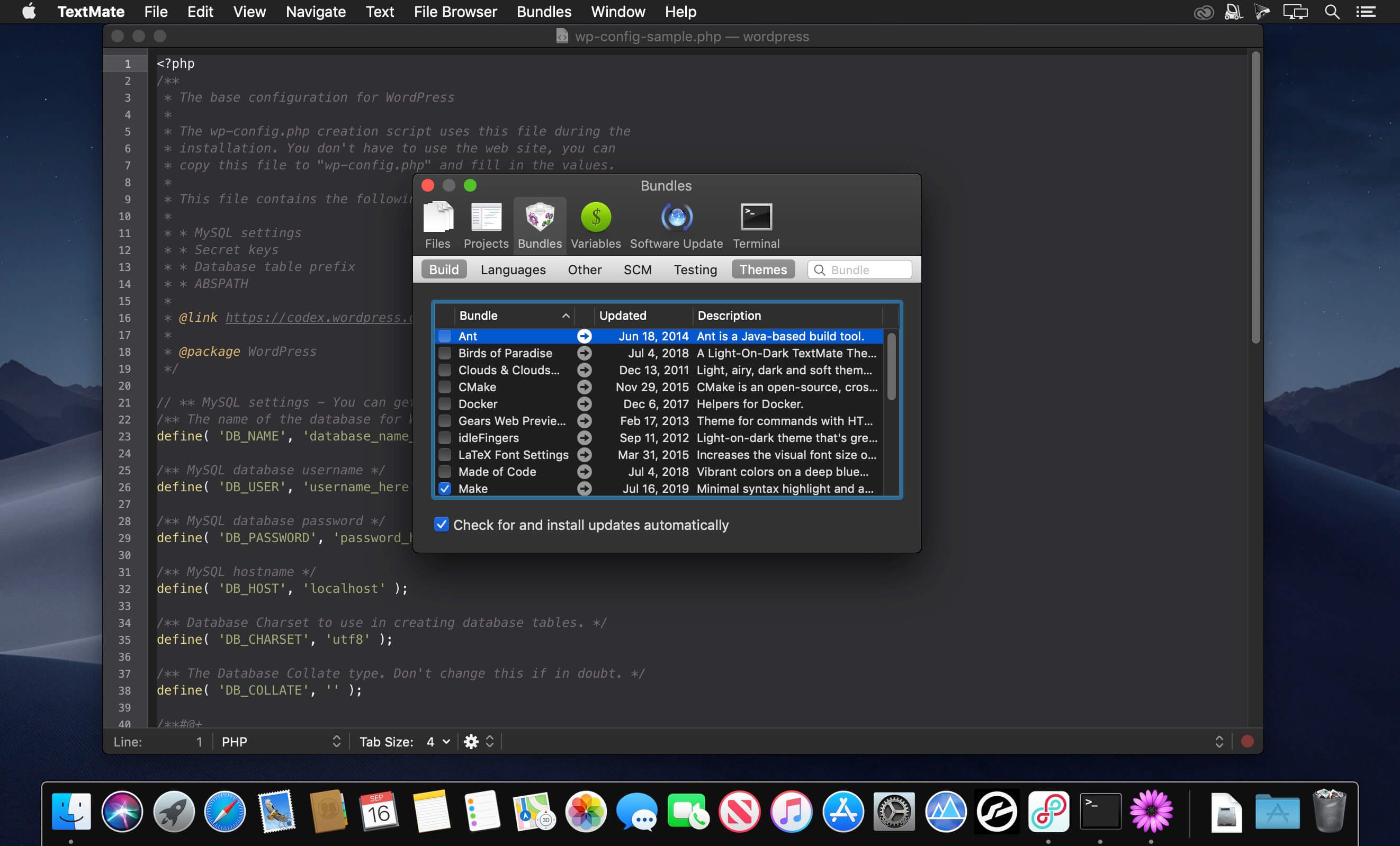 textmate set up two window