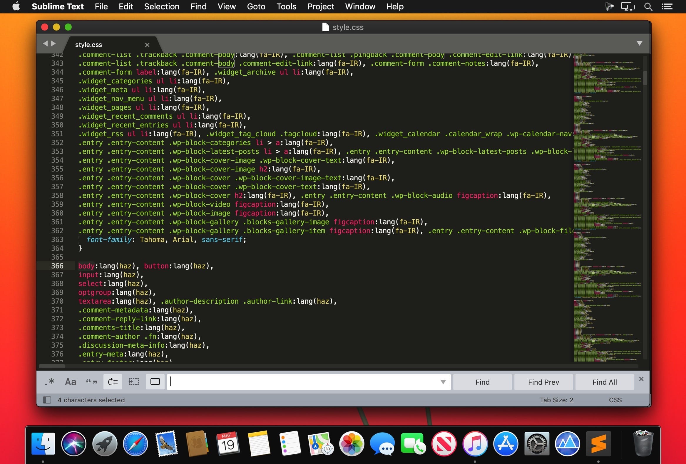 scss sublime text 3