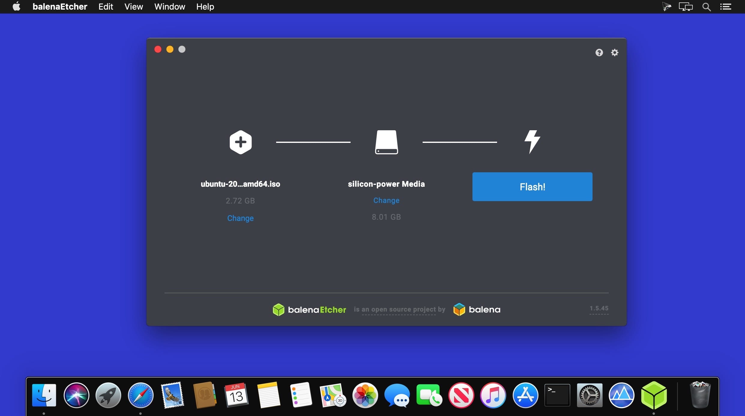 balenaetcher mac os catalina